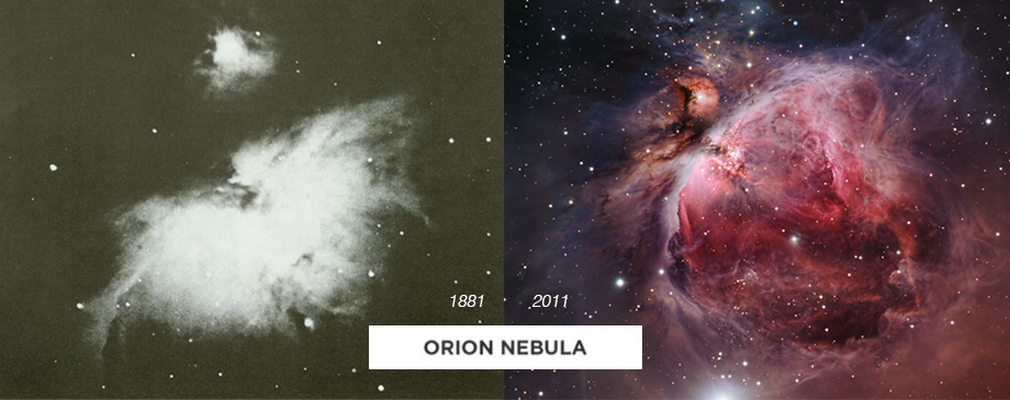 la nebula de orion antes y despues
